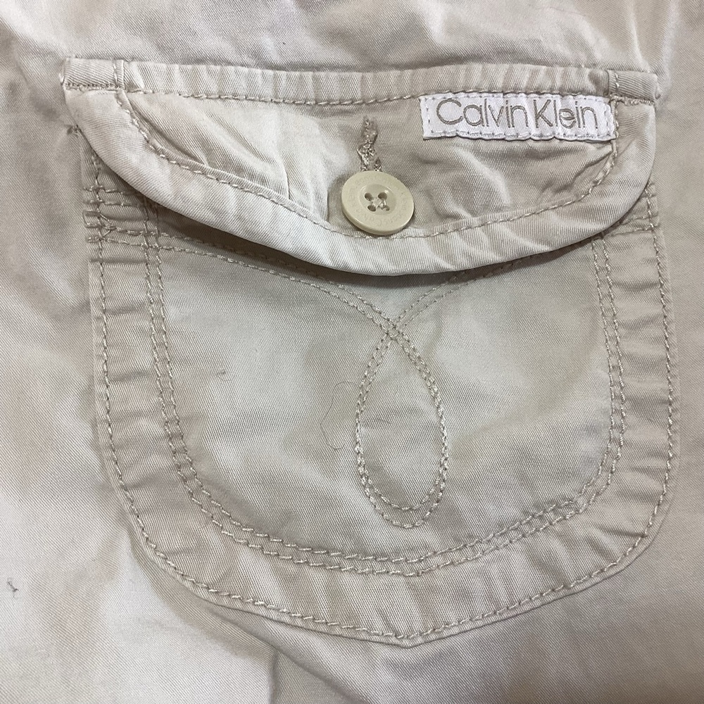 Calvin Klein Casual Shorts Relaxed Fit Cotton/Elastane Cream/Tan 4 - Picture 5 of 10